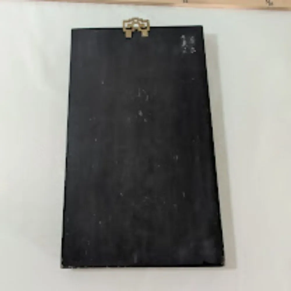 Vintage Asian Lacquer Geisha Wall Plaque Raised Relief Black Gold Hanging Decor